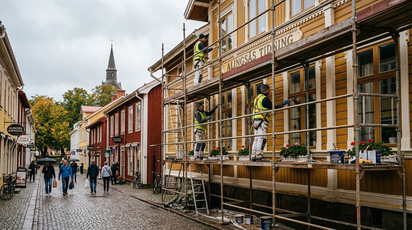 Certifierad målare arbetar i Alingsås