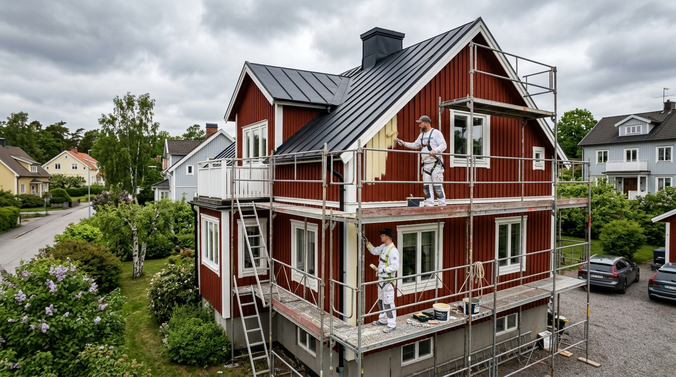 Certifierad målare arbetar i Partille