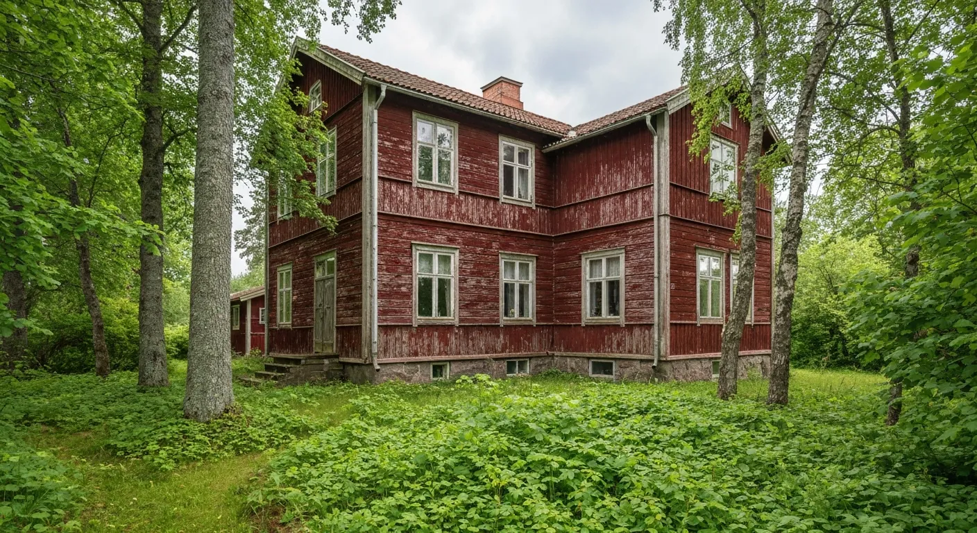 Före – Villa i Mölndal – från sliten rödfärg till vit träfasad